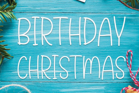 Birthday Christmas Display Font for Seasonal Craft Projects