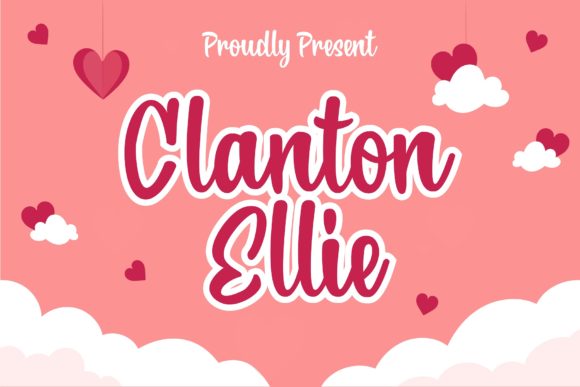 Clanton Ellie: A Sweet Handwritten Font for Festive Crafts
