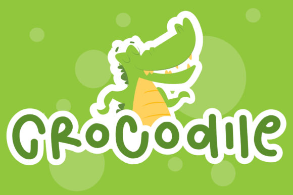 Crocodile Display Font for Playful Branding and Stationery Design