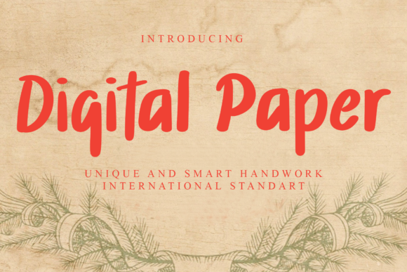 Digital Paper: A Trendy Display Font for Handmade Branding