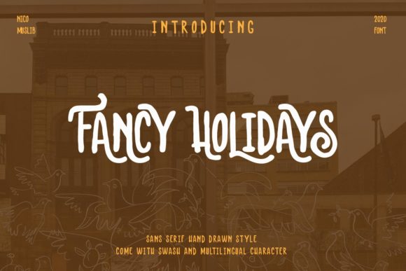 Fancy Holidays: A Vintage Display Font for Handmade Branding