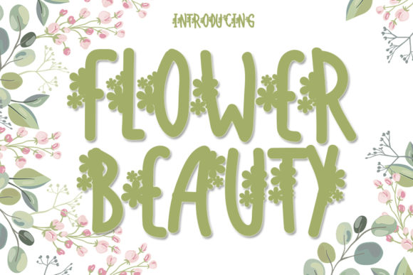 Flower Beauty Typeface: A Playful Display Font for Campaign Visuals