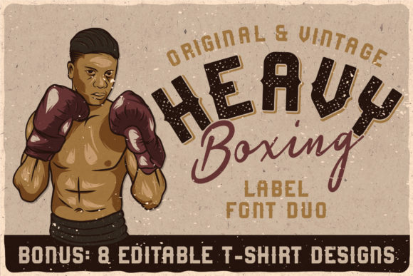 Heavy Boxing: The Unique Duo Font for Stylish Craft Projects