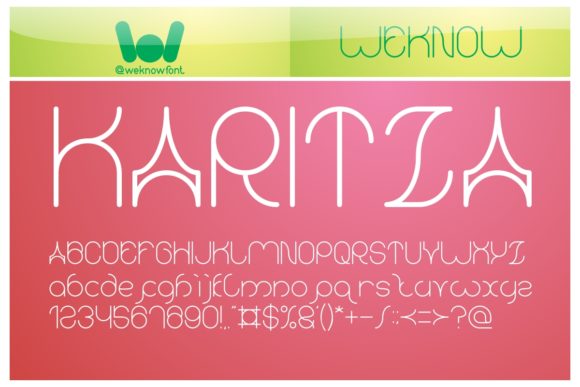 Karitza Display Font for Casual Brand Identity Projects