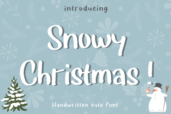 Snowy Christmas Typeface: Elevate Your Brand With Soft, Natural Display Fonts