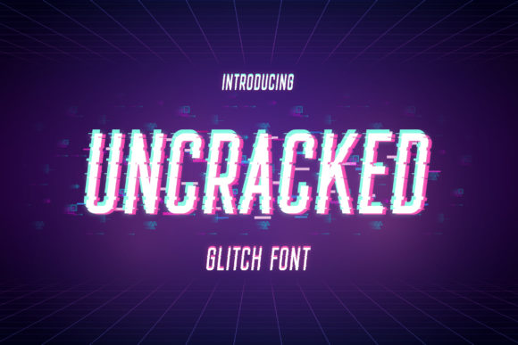 Uncracked Glitch Display Font for Digital Branding